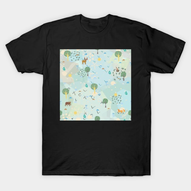 Animals T-Shirt by Kristina Stellar Scandinavian Land